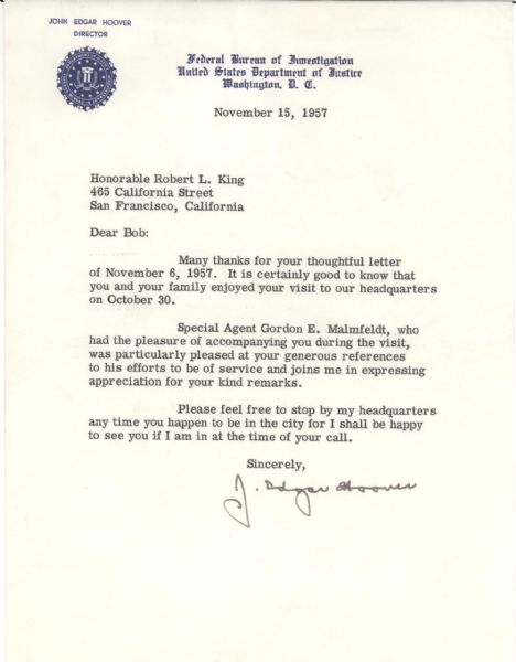 J Edgar Hoover